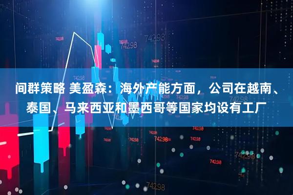 间群策略 美盈森：海外产能方面，公司在越南、泰国、马来西亚和墨西哥等国家均设有工厂